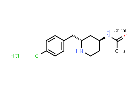 CAS No. 183683-28-5, N-((2R,4S)-2-(4-chlorobenzyl)piperidin-4-yl)acetamide hydrochloride