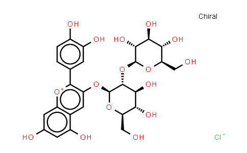 CAS No. 18376-31-3, Cyanidin 3-sophoroside (hydrochloride)
