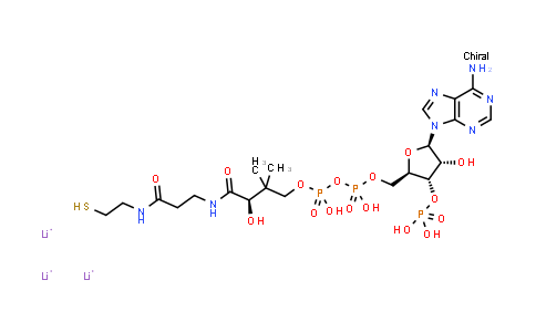 CAS No. 18439-24-2, Coenzyme A (trilithium)