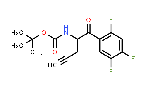 CAS No. 1844874-07-2, tert-Butyl (1-oxo-1-(2,4,5-trifluorophenyl)pent-4-yn-2-yl)carbamate