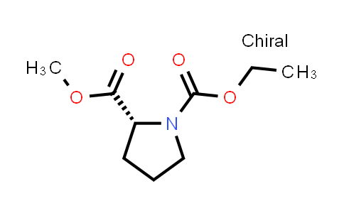 CAS No. 185246-66-6, 1-Ethyl 2-methyl (R)-pyrrolidine-1,2-dicarboxylate