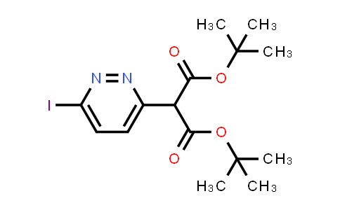 CAS No. 1853166-10-5, Propanedioic acid, 2-(6-iodo-3-pyridazinyl)-, 1,3-bis(1,1-dimethylethyl) ester