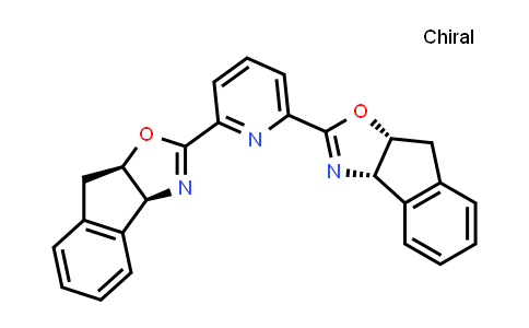 CAS No. 185346-09-2, 2,6-Bis((3aS,8aR)-8,8a-dihydro-3aH-indeno[1,2-d]oxazol-2-yl)pyridine