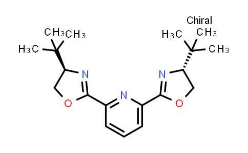 CAS No. 185346-17-2, 2,6-Bis((R)-4-(tert-butyl)-4,5-dihydrooxazol-2-yl)pyridine
