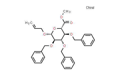 CAS No. 185380-12-5, Methyl (2S,3S,4S,5R,6R)-6-(allyloxy)-3,4,5-tris(benzyloxy)tetrahydro-2H-pyran-2-carboxylate