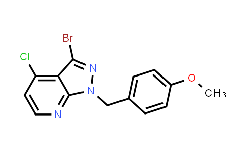 CAS No. 1854056-69-1, 3-Bromo-4-chloro-1-[(4-methoxyphenyl)methyl]-1H-pyrazolo[3,4-b]pyridine