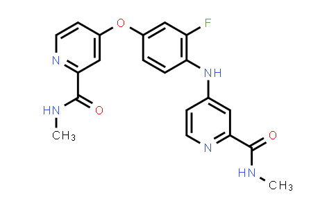 CAS No. 1855006-12-0, 4-(3-Fluoro-4-((2-(methylcarbamoyl)pyridin-4-yl)amino)phenoxy)-N-methylpicolinamide
