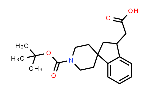 CAS No. 185526-66-3, 2-(1'-(tert-Butoxycarbonyl)-2,3-dihydrospiro[indene-1,4'-piperidin]-3-yl)acetic acid