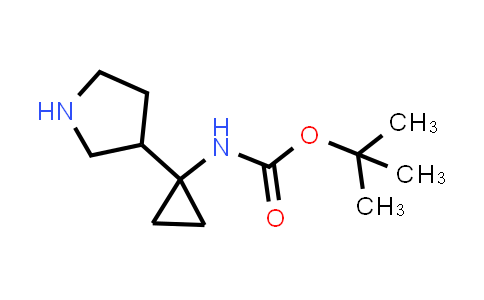 CAS No. 185693-07-6, tert-Butyl 1-(pyrrolidin-3-yl)cyclopropylcarbamate