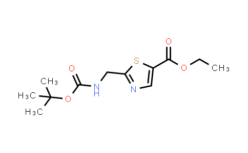 CAS No. 185747-46-0, Ethyl 2-(((tert-butoxycarbonyl)amino)methyl)thiazole-5-carboxylate