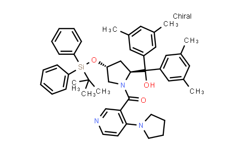 CAS No. 1859968-65-2, [(2S,4R)-2-[bis(3,5-dimethylphenyl)hydroxymethyl]-4-[[(1,1-dimethylethyl)diphenylsilyl]oxy]-1-pyrrolidinyl][4-(1-pyrrolidinyl)-3-pyridinyl]methanone