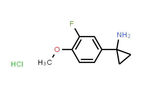 CAS No. 1860028-22-3, 1-(3-Fluoro-4-methoxyphenyl)cyclopropanamine hydrochloride
