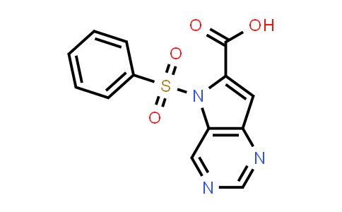 CAS No. 1860028-33-6, 5-Benzenesulfonyl-5H-pyrrolo[3,2-d]pyrimidine-6-carboxylic acid
