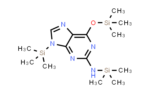 CAS No. 18602-85-2, 9H-Purine, 6-(trimethylsiloxy)-9-(trimethylsilyl)-2-[(trimethylsilyl)amino]-