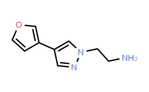 CAS No. 1862877-05-1, 2-(4-(Furan-3-yl)-1H-pyrazol-1-yl)ethan-1-amine