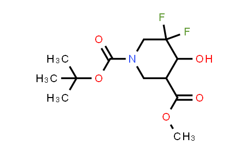 CAS No. 1864014-88-9, 1-(tert-Butyl) 3-methyl 5,5-difluoro-4-hydroxypiperidine-1,3-dicarboxylate