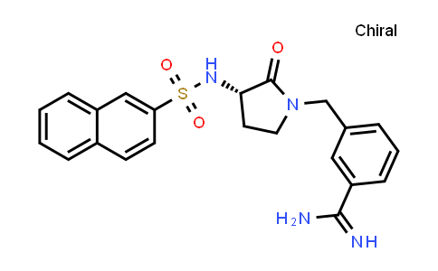 CAS No. 186546-85-0, Benzenecarboximidamide, 3-[[(3S)-3-[(2-naphthalenylsulfonyl)amino]-2-oxo-1-pyrrolidinyl]methyl]-