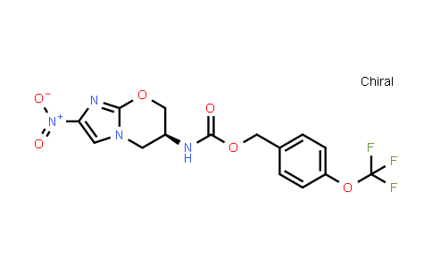 CAS No. 187235-53-6, Carbamic acid, (6,7-dihydro-2-nitro-5H-imidazo[2,1-b][1,3]oxazin-6-yl)-, [4-(trifluoromethoxy)phenyl]methyl ester, (S)-
