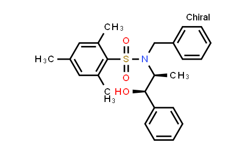 CAS No. 187324-63-6, N-Benzyl-N-((1R,2S)-1-hydroxy-1-phenylpropan-2-yl)-2,4,6-trimethylbenzenesulfonamide