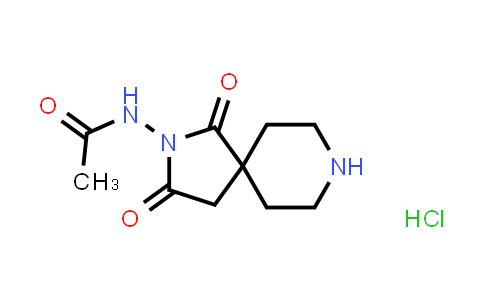 CAS No. 187344-86-1, Acetamide,N-(1,3-dioxo-2,8-diazaspiro[4.5]dec-2-yl)-, (Hydrochloride) (1:1)
