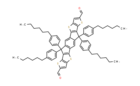 CAS No. 1878125-76-8, 6,6,12,12-Tetrakis(4-hexylphenyl)-6,12-dihydrodithieno[2,3-d:2',3'-d']-s-indaceno[1,2-b:5,6-b']dithiophene-2,8-dicarboxaldehyde