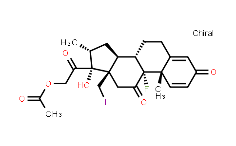 CAS No. 1881-17-0, 2-((8S,9R,10S,13R,14S,16R,17R)-9-Fluoro-17-hydroxy-13-(iodomethyl)-10,16-dimethyl-3,11-dioxo-6,7,8,9,10,11,12,13,14,15,16,17-dodecahydro-3H-cyclopenta[a]phenanthren-17-yl)-2-oxoethyl acetate