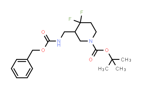 CAS No. 1881321-39-6, tert-Butyl 3-((benzyloxycarbonylamino)methyl)-4,4-difluoropiperidine-1-carboxylate