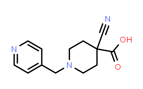 CAS No. 1889892-74-3, 4-Cyano-1-(pyridin-4-ylmethyl)piperidine-4-carboxylic acid