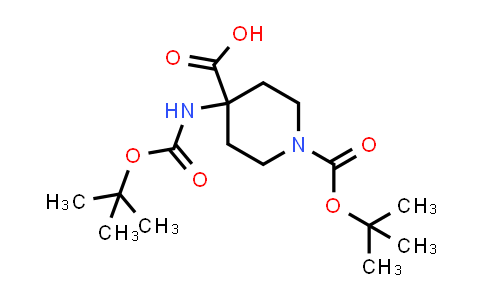 CAS No. 189321-65-1, N-BOC-Amino-(4-N-BOC-piperidinyl)carboxylic acid