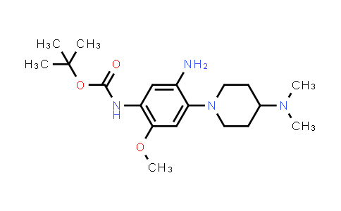 CAS No. 1894234-35-5, tert-Butyl (5-amino-4-(4-(dimethylamino)piperidin-1-yl)-2-methoxyphenyl)carbamate