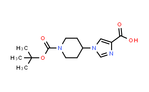 CAS No. 189695-69-0, 1-(1-(tert-Butoxycarbonyl)piperidin-4-yl)-1H-imidazole-4-carboxylic acid