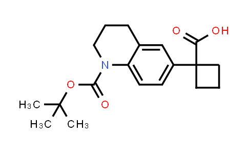 CAS No. 1897273-03-8, 1-(1-(tert-Butoxycarbonyl)-1,2,3,4-tetrahydroquinolin-6-yl)cyclobutane-1-carboxylic acid