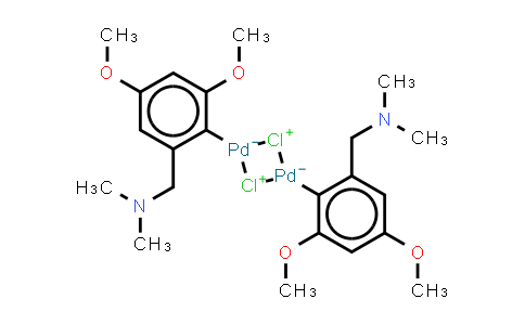CAS No. 18987-71-8, Di-μ-chlorobis[2-[(dimethylamino)methyl]-4,6-dimethoxyphenyl-C,N]dipalladium(II)