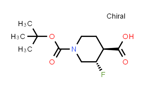 CAS No. 1903422-62-7, rel-(3S,4S)-1-(tert-Butoxycarbonyl)-3-fluoropiperidine-4-carboxylic acid