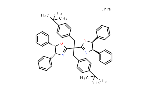 CAS No. 1908437-58-0, (4R,4'R,5S,5'S)-2,2'-(1,3-Bis(4-(tert-butyl)phenyl)propane-2,2-diyl)bis(4,5-diphenyl-4,5-dihydrooxazole)