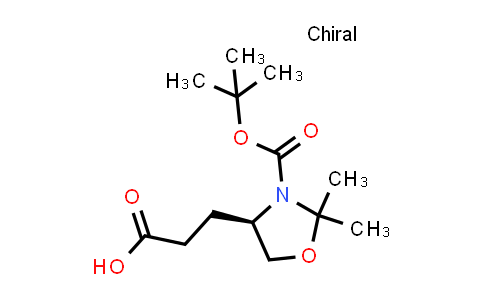 CAS No. 1909288-53-4, (R)-3-(3-(tert-Butoxycarbonyl)-2,2-dimethyloxazolidin-4-yl)propanoic acid