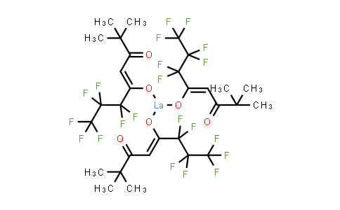 CAS No. 19106-89-9, Tris(6,6,7,7,8,8,8-heptafluoro-2,2-dimethyl-3,5-octanedionate)lanthanum(III)