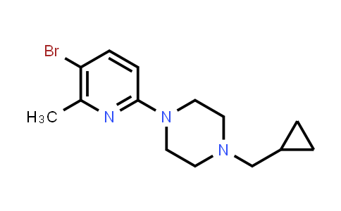 CAS No. 1911398-16-7, 1-(5-Bromo-6-methylpyridin-2-yl)-4-(cyclopropylmethyl)piperazine