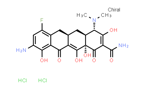 CAS No. 1911590-31-2, (4S,4aS,5aR,12aS)-9-Amino-4-(dimethylamino)-7-fluoro-1,4,4a,5,5a,6,11,12a-octahydro-3,10,12,12a-tetrahydroxy-1,11-dioxo-2-naphthacenecarboxamide dihydrochloride