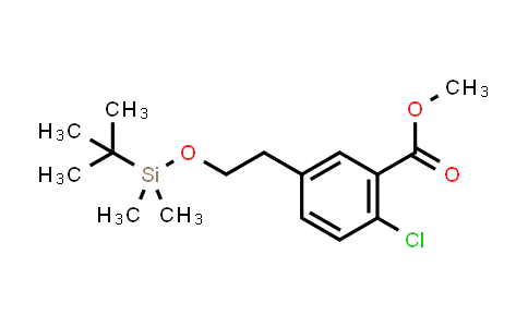 CAS No. 1911653-45-6, Methyl 5-(2-((tert-butyldimethylsilyl)oxy)ethyl)-2-chlorobenzoate