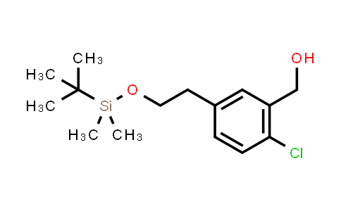 CAS No. 1911653-46-7, (5-(2-((tert-Butyldimethylsilyl)oxy)ethyl)-2-chlorophenyl)methanol