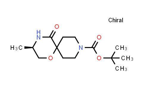 CAS No. 1914989-01-7, tert-Butyl (R)-3-methyl-5-oxo-1-oxa-4,9-diazaspiro[5.5]undecane-9-carboxylate