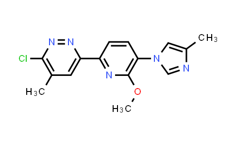CAS No. 1914990-50-3, 3-Chloro-6-(6-methoxy-5-(4-methyl-1H-imidazol-1-yl)pyridin-2-yl)-4-methylpyridazine