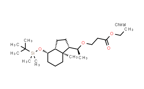 CAS No. 192573-35-6, Propanoic acid, 3-[(1S)-1-[(1S,3aR,4S,7aR)-4-[[(1,1-dimethylethyl)dimethylsilyl]oxy]octahydro-7a-methyl-1H-inden-1-yl]ethoxy]-, ethyl ester