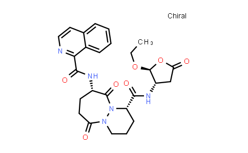 CAS No. 192755-51-4, 6H-Pyridazino[1,2-a][1,2]diazepine-1-carboxamide, N-[(2S,3S)-2-ethoxytetrahydro-5-oxo-3-furanyl]octahydro-9-[(1-isoquinolinylcarbonyl)amino]-6,10-dioxo-, (1S,9S)-