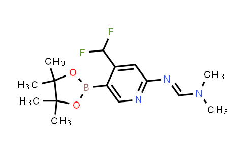 CAS No. 1927858-80-7, (E)-N'-(4-(Difluoromethyl)-5-(4,4,5,5-tetramethyl-1,3,2-dioxaborolan-2-yl)pyridin-2-yl)-N,N-dimethylformimidamide