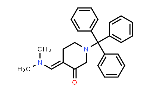 CAS No. 192869-77-5, 3-Piperidinone, 4-[(dimethylamino)methylene]-1-(triphenylmethyl)-
