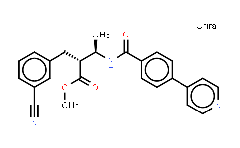 CAS No. 193152-99-7, Benzenepropanoic acid, 3-cyano-a-[1-[[4-(4-pyridinyl)benzoyl]amino]ethyl]-, methyl ester, [R-(R*,R*)]-
