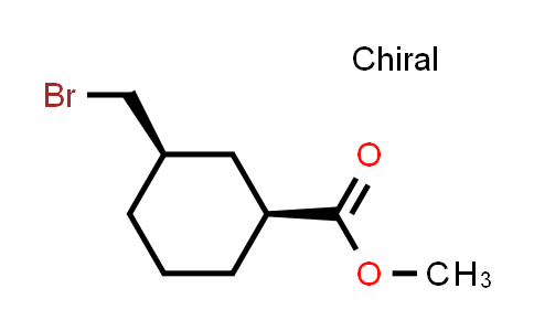CAS No. 1932047-08-9, Cyclohexanecarboxylic acid, 3-(bromomethyl)-, methyl ester, (1S,3R)-