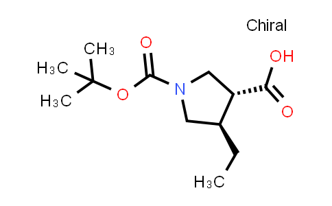 CAS No. 1932410-87-1, (3R,4R)-1-(tert-Butoxycarbonyl)-4-ethylpyrrolidine-3-carboxylic acid